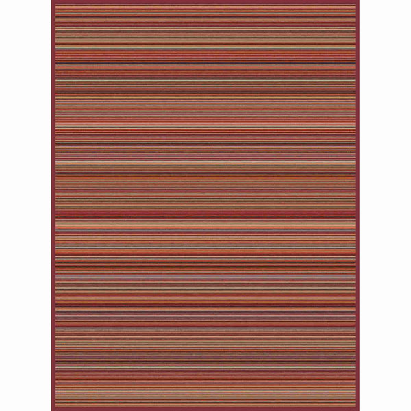 Ibena Malang Luxury Blanket - Burgundy Stripe