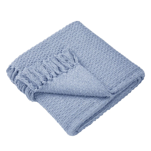Drift Home Hayden Recycled Cotton Throw - Blue