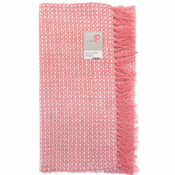 Bamboo Style Recycled Rug - Pink