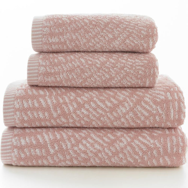 Cannes Decorative Cotton Towel - Pink-Williamsons Factory Shop