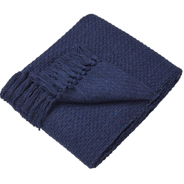 Drift Home Hayden Recycled Cotton Throw - Navy