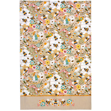 Bee Keeper Cotton Tea Towel - Natural