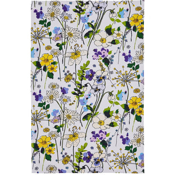 Canovaccio da tè in cotone Fiori di campo - Multicolore