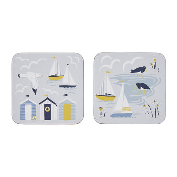 Seashore Coasters 4 Pack - Blue
