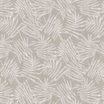 Fern Leaves Brown Vinyl Oil Cloth - Williamsons Factory Shop