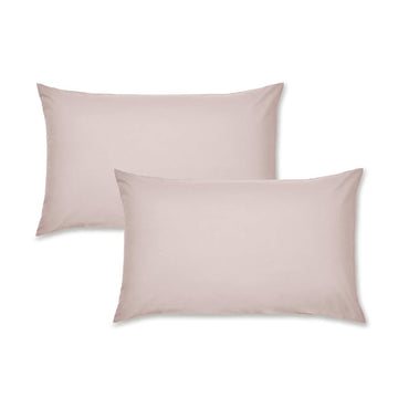 Easy Iron Percale Pillowcase Pair - Blush Pink