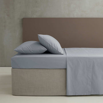 Easy Iron Percale Sheet (25cm) - Grey