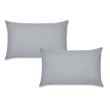 Easy Iron Percale Pillowcase Pair - Grey