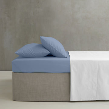 Easy Iron Percale Extra Deep Fitted (35cm) - Lansfield Blue
