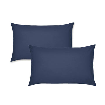Easy Iron Percale Pillowcase Pair - Navy Blue