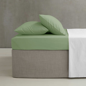 Easy Iron Percale Extra Deep Fitted (35cm) - Sage Green