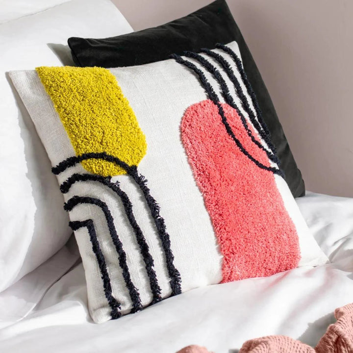 Elmer Cotton Tufted Cushion Cover - Citrus - Williamsons Factory Shop
