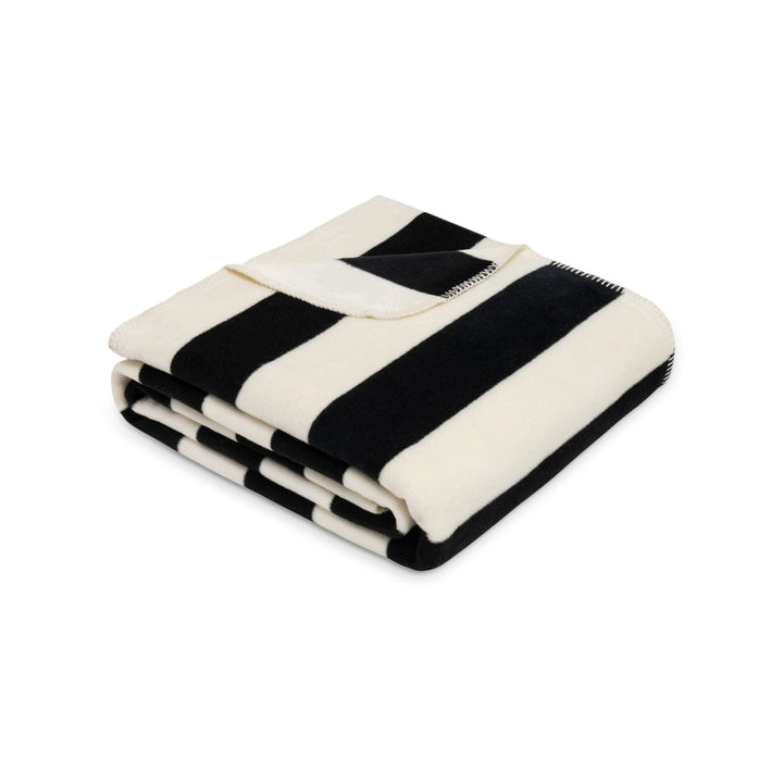 Ibena London Luxury Blanket - Black/White - Williamsons Factory Shop