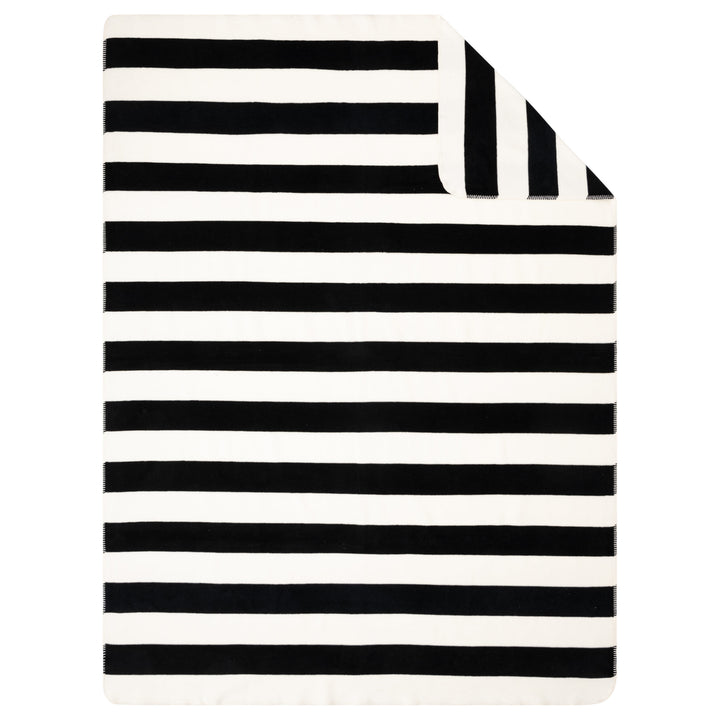 Ibena London Luxury Blanket - Black/White - Williamsons Factory Shop