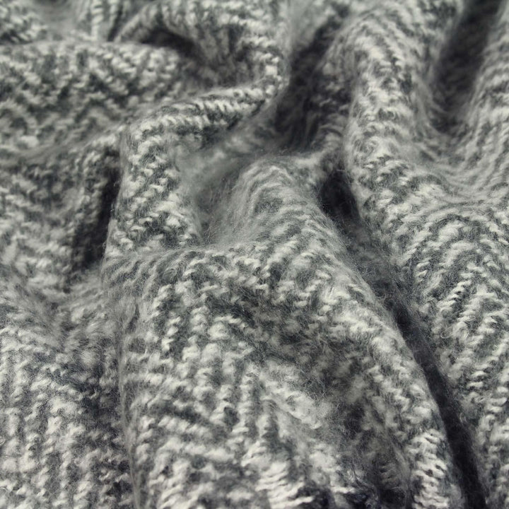 Furn Weaver Herringbone Throw - Grey - Williamsons Factory Shop