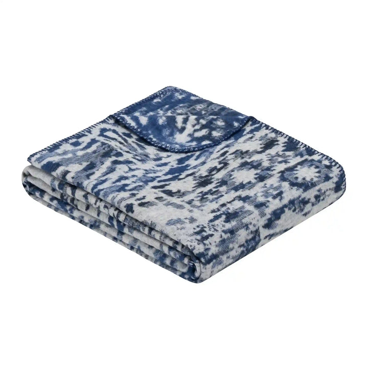 Ibena Amari Luxury Blanket Blue Williamsons Factory Shop