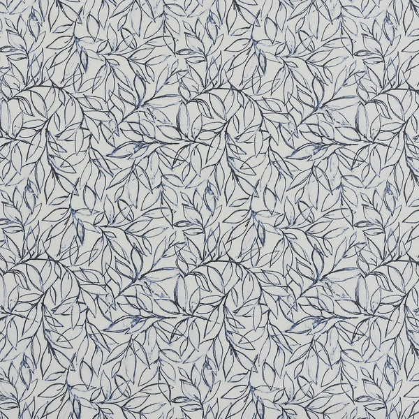Scattered Leaves Navy PVC Coated Tablecloth