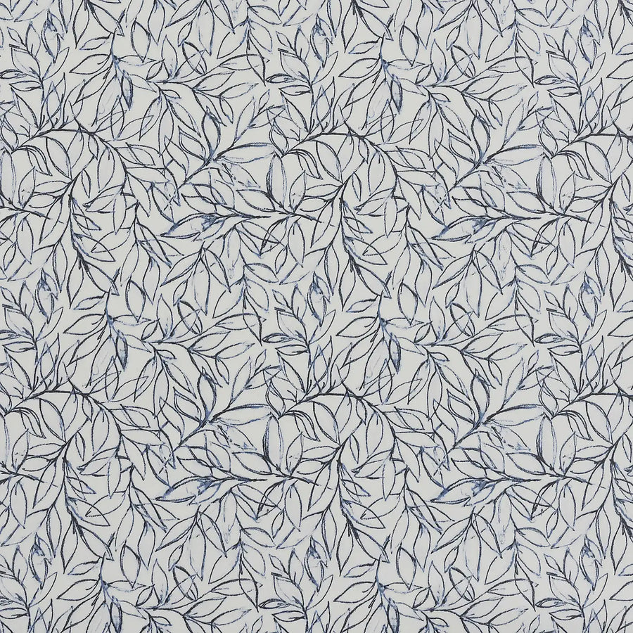 Scattered Leaves Navy PVC Coated Tablecloth - Williamsons Factory Shop