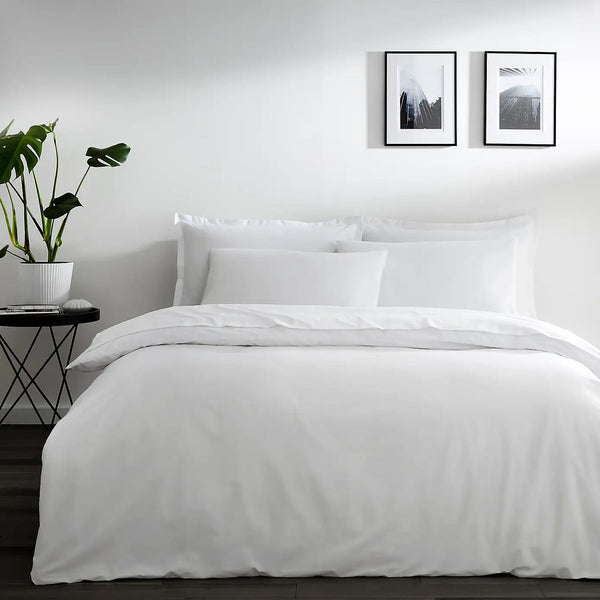 Riggs Infinity Cotton Duvet Cover - White - Williamsons Factory Shop