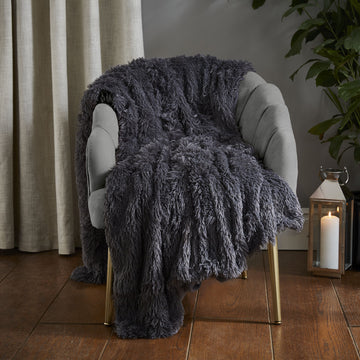 Cuddly Blanket Throw - Charcoal Grey