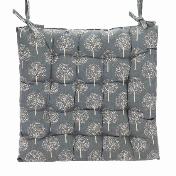 Linen Trees Blue Seat Pad