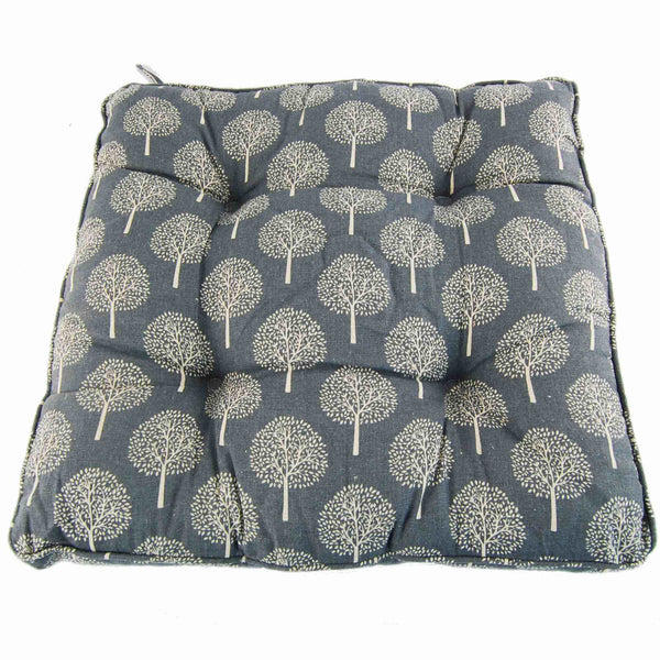 Linen Trees Blue Box Seat Pad