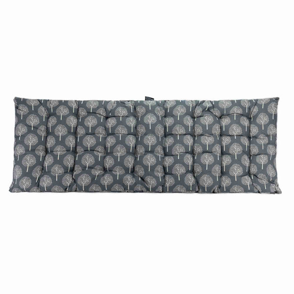 Linen Trees Blue Bench Seat Pad