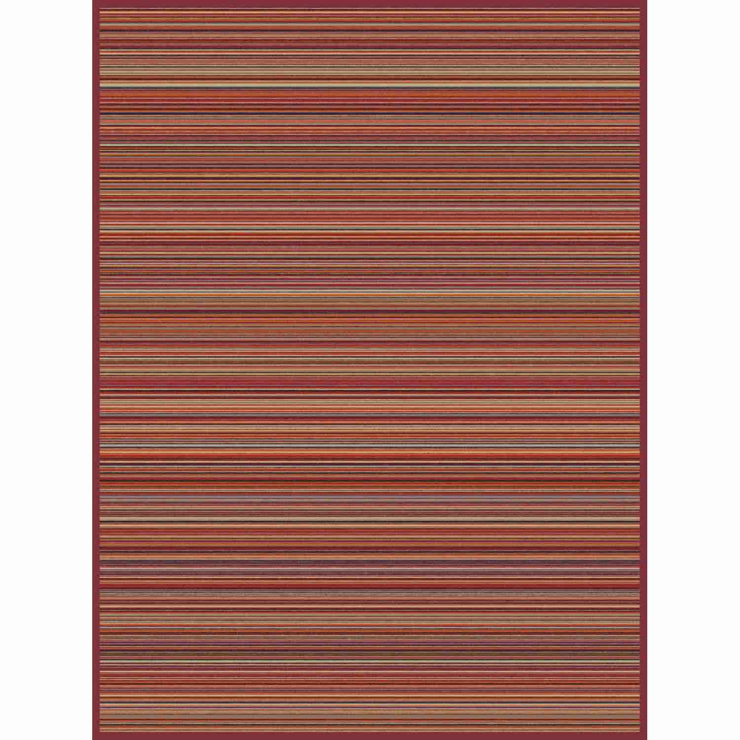 Ibena Malang Luxury Blanket - Burgundy Stripe