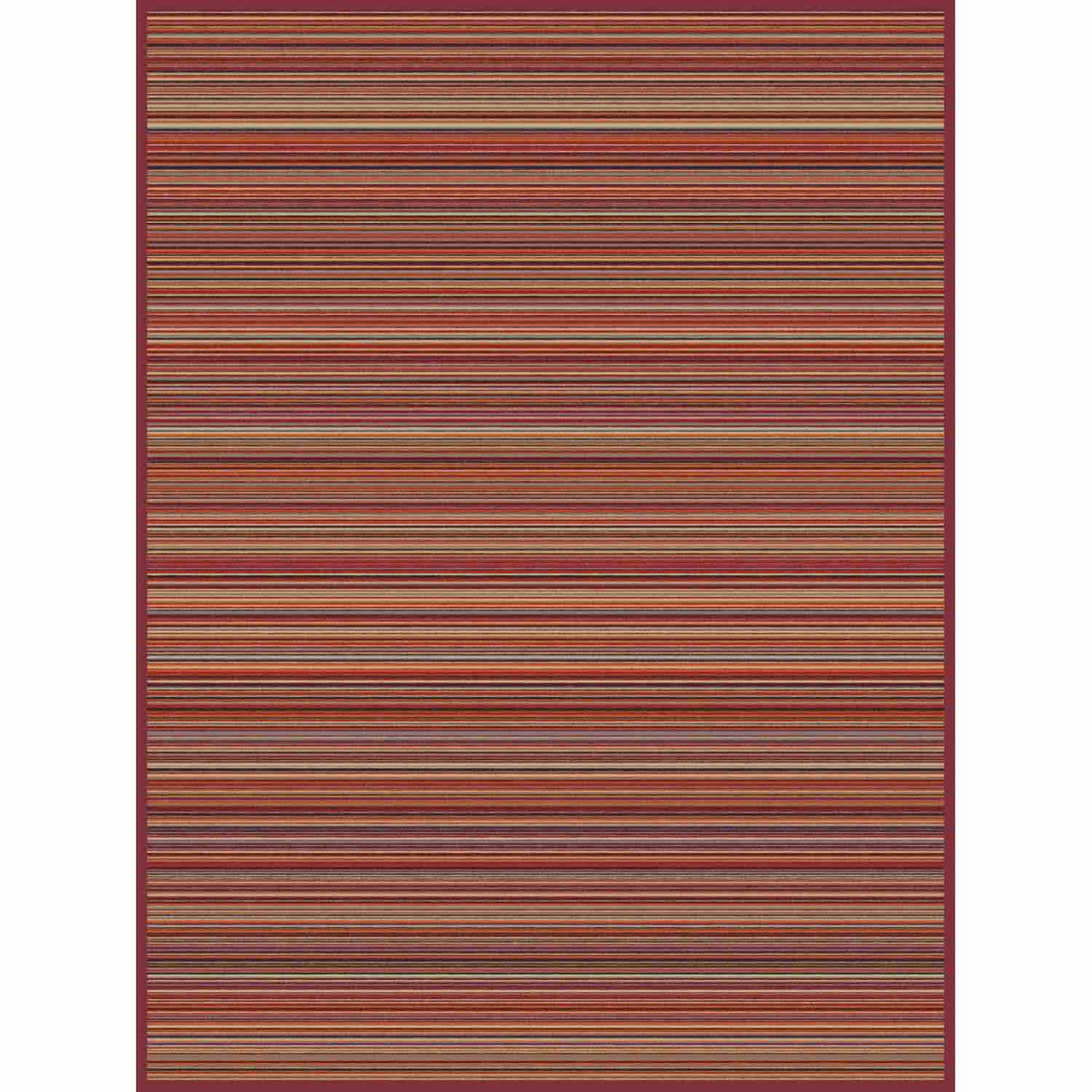 Ibena Malang Luxury Blanket - Burgundy Stripe - Williamsons Home