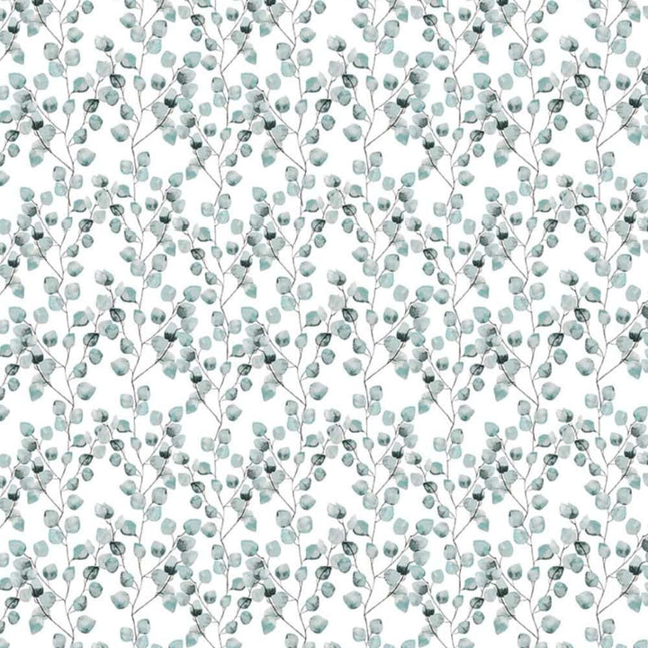 Green Stem Leaves Vinyl Oil Cloth - Williamsons Factory Shop