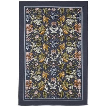 Torchon de thé en coton Finch & Flower - Bleu marine