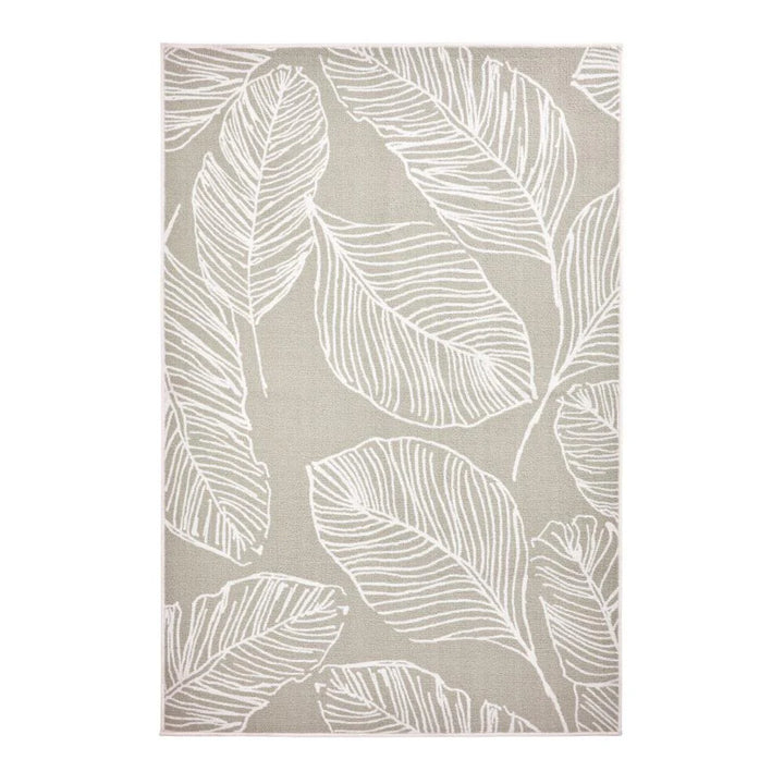 Fusion Matteo Leaf Washable Rug - Natural - Williamsons Factory Shop