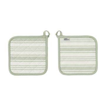 Sage Stripe Pot Mat - Sage