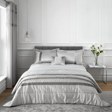 Parure de Couette à Grappes de Paillettes - Gris Argenté