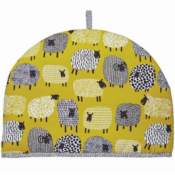 Dotty Sheep Tea Cosy - Yellow