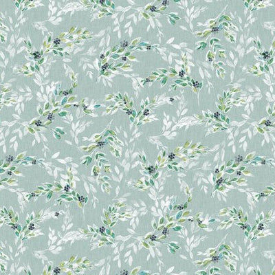 Duck Egg Floral Vinyl Oil Cloth