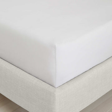 200TC Cotton Percale Deep Fitted Sheet (32cm) - Grey