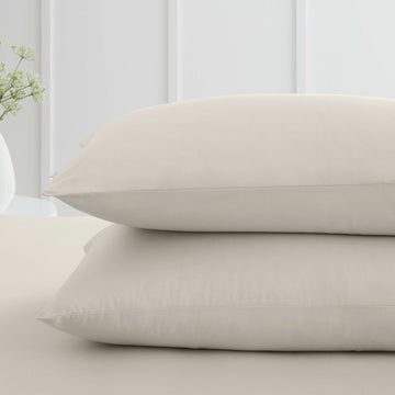 200TC Cotton Percale Pillowcase Pair - Natural