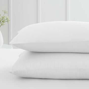 200TC Cotton Percale Pillowcase Pair - White