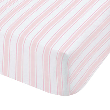 Check & Stripe Fitted Sheet (25cm) - Pink