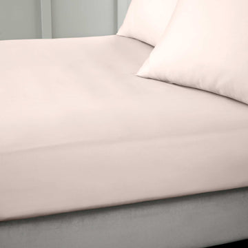 400TC Cotton Sateen Extra Deep Sheet (36cm) - Blush Pink