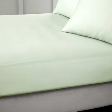 400TC Cotton Sateen Extra Deep Sheet (36cm) - Green