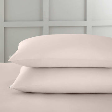 400TC Cotton Sateen Pillowcase Pair - Blush Pink