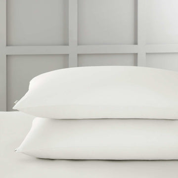 400TC Cotton Sateen Pillowcase Pair - Ivory