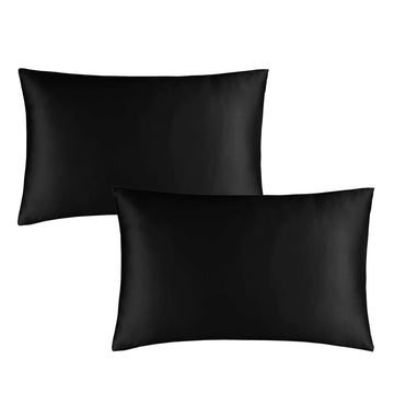 Silky Soft Satin Pillowcase Pair - Black