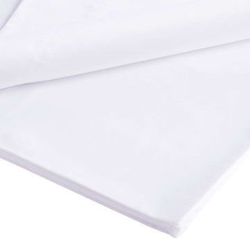 Drap plat de luxe en satin de coton 800 fils - Blanc