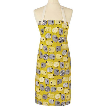 Dotty Sheep PVC Apron - Yellow