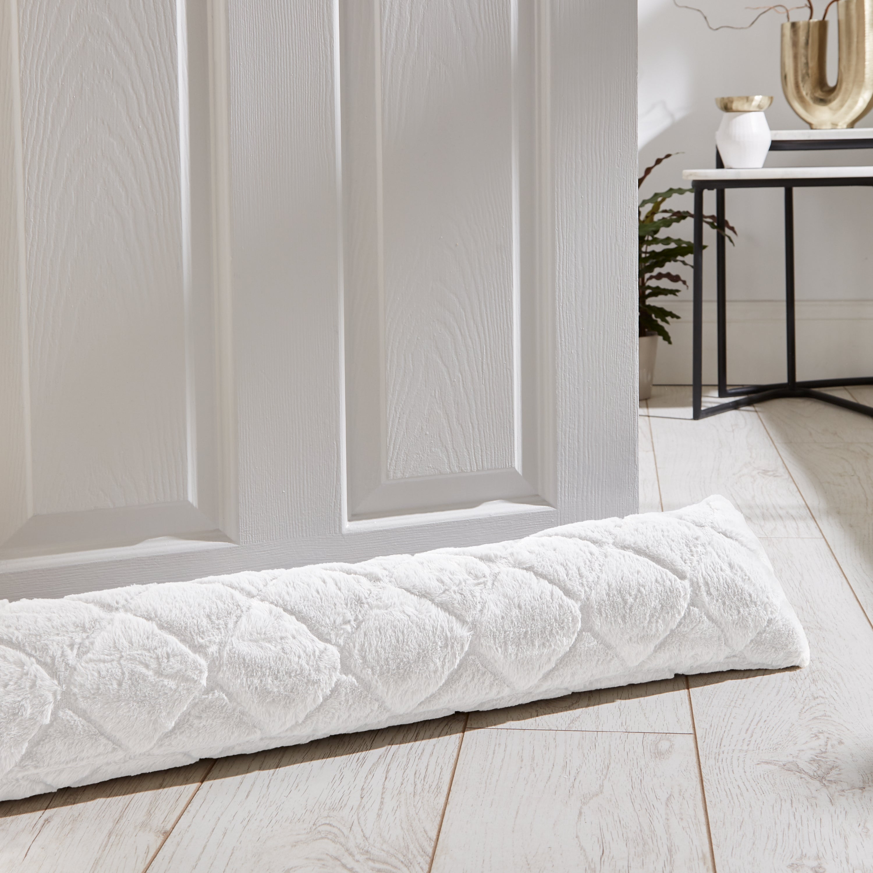 Cosy Diamond Draught Excluder - White – Williamsons Factory Shop