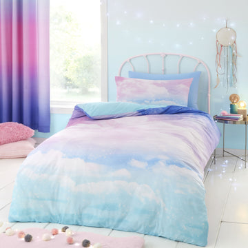 Ombre Rainbow Clouds Duvet Cover Set - Pastel
