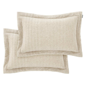 Pineapple Elephant Tamba Jersey Stripe Pillowcase Pair - Natural